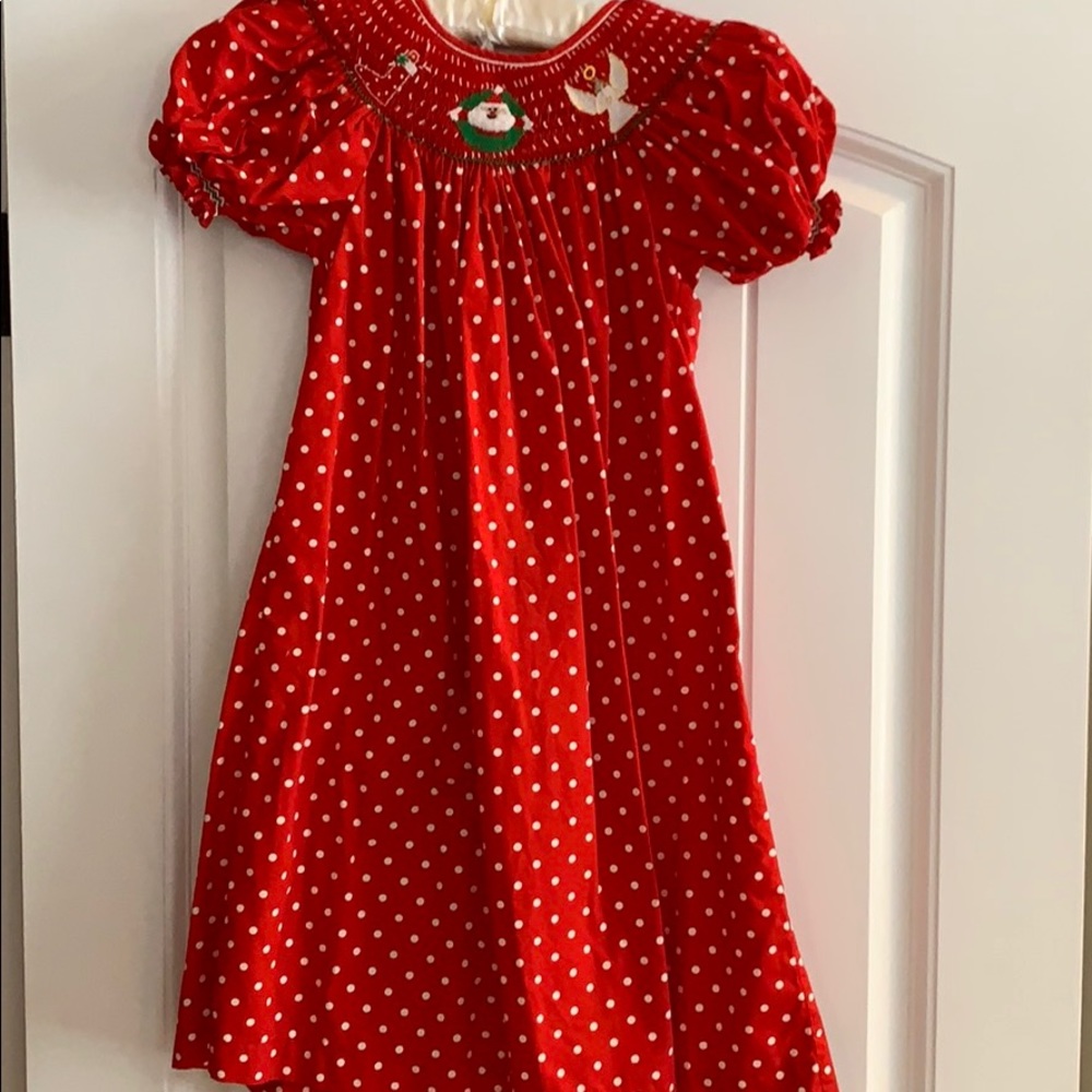 Christmas smocked dress